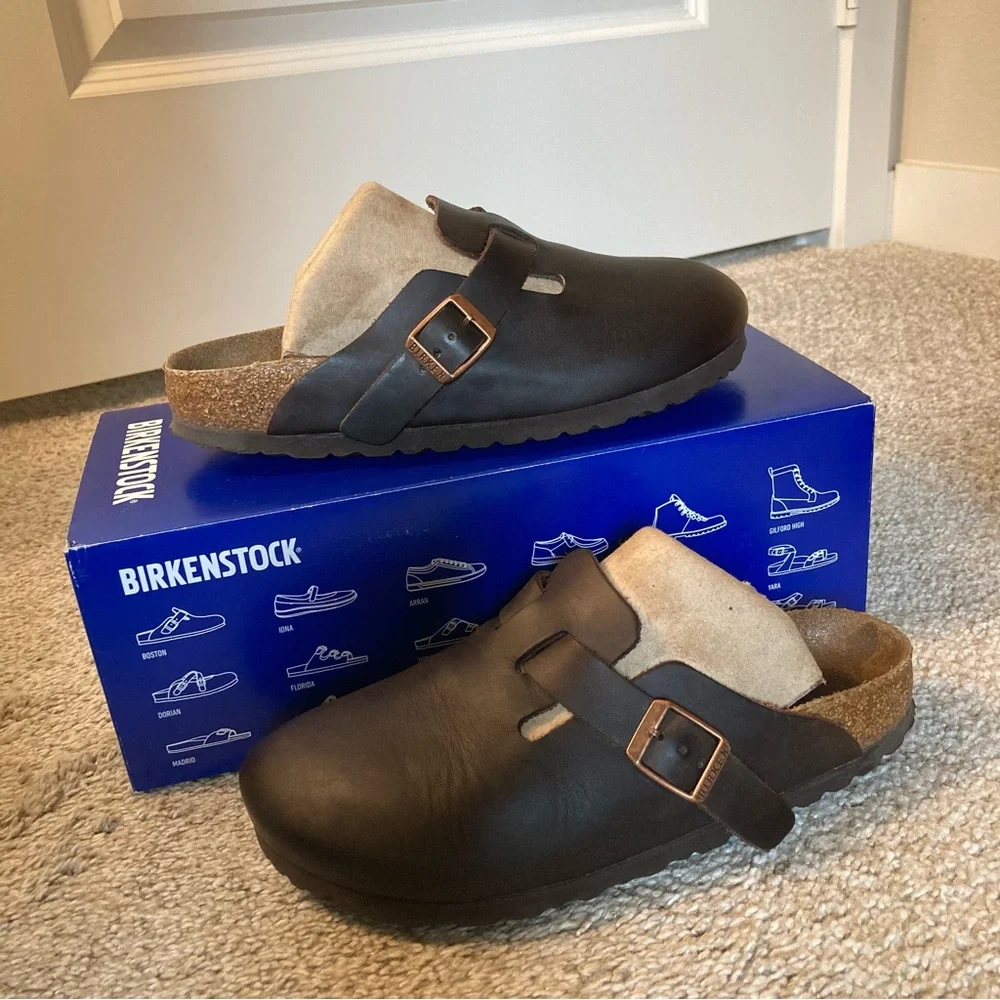 Birkenstock Boston Clogs Habana Oiled Leather Size 36 - Picture 7 of 11